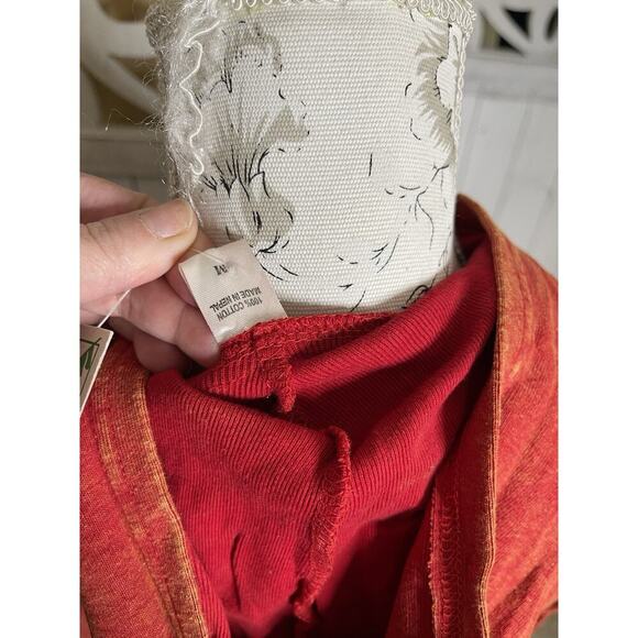 New! Hippie Boho Nepal Hoodie Sweatshirt Womens Medium Colorful Patchwork - Picture 4 of 6